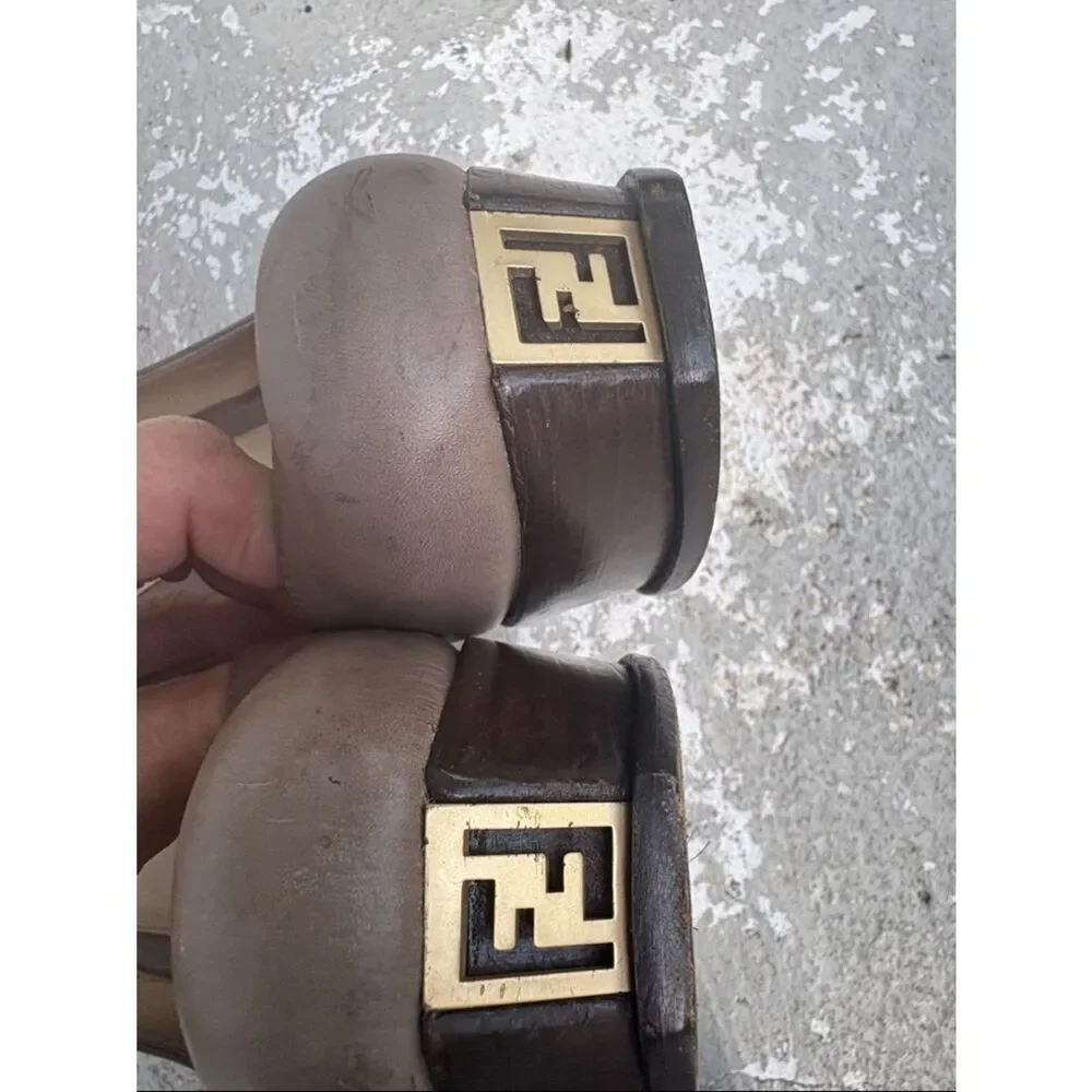 Fendi leather Fendista platforms